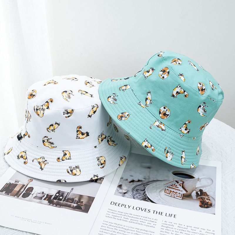 Bucket Cat Reversible Hat
