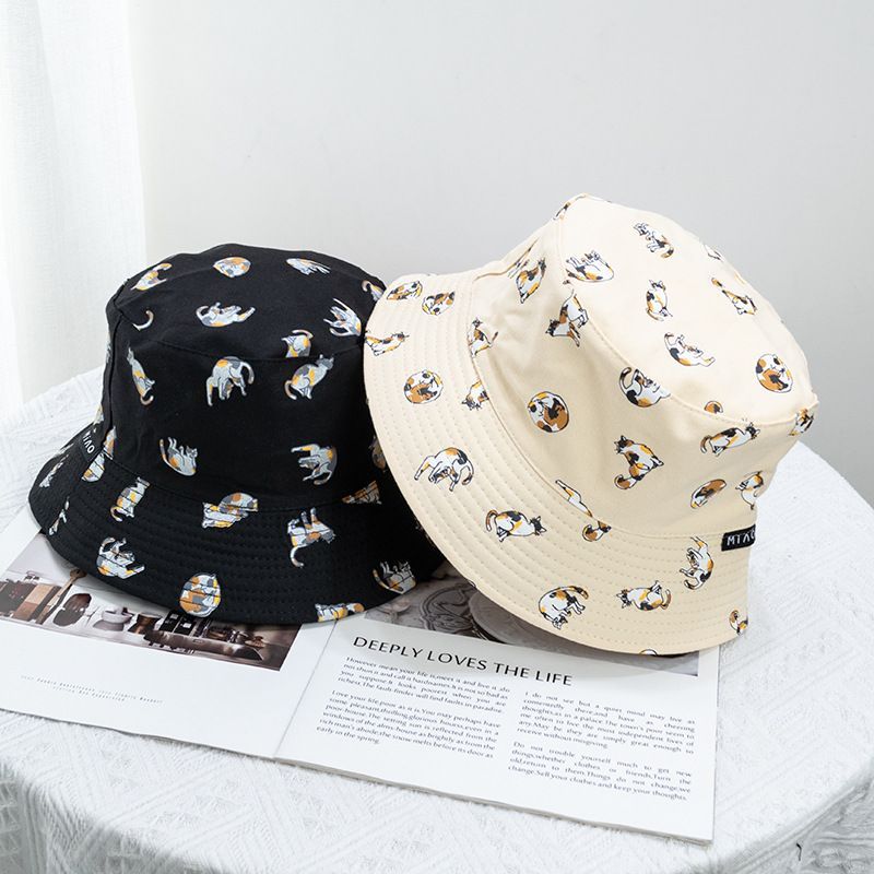 Bucket Cat Reversible Hat