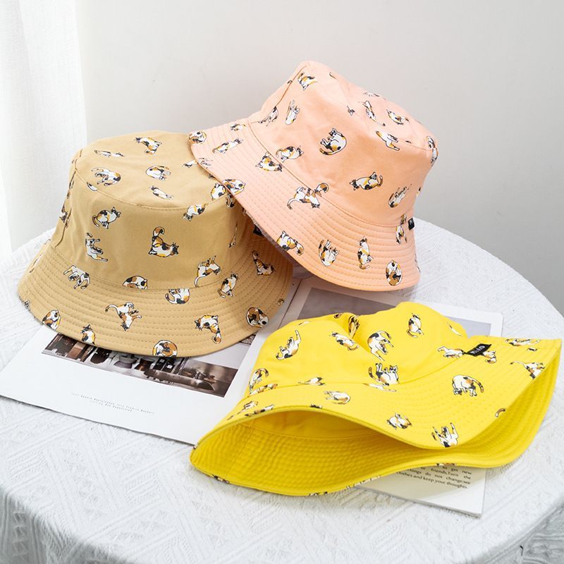 Bucket Cat Reversible Hat