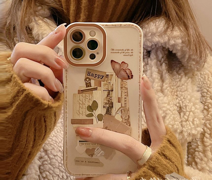 Case Retro Print Phone