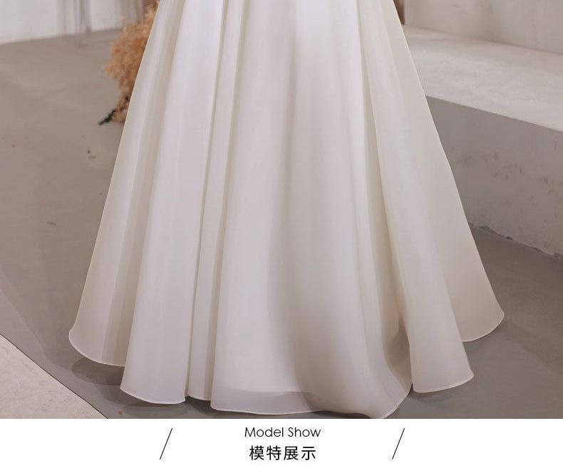 Gown A-Line Bow Off-Shoulder Wedding