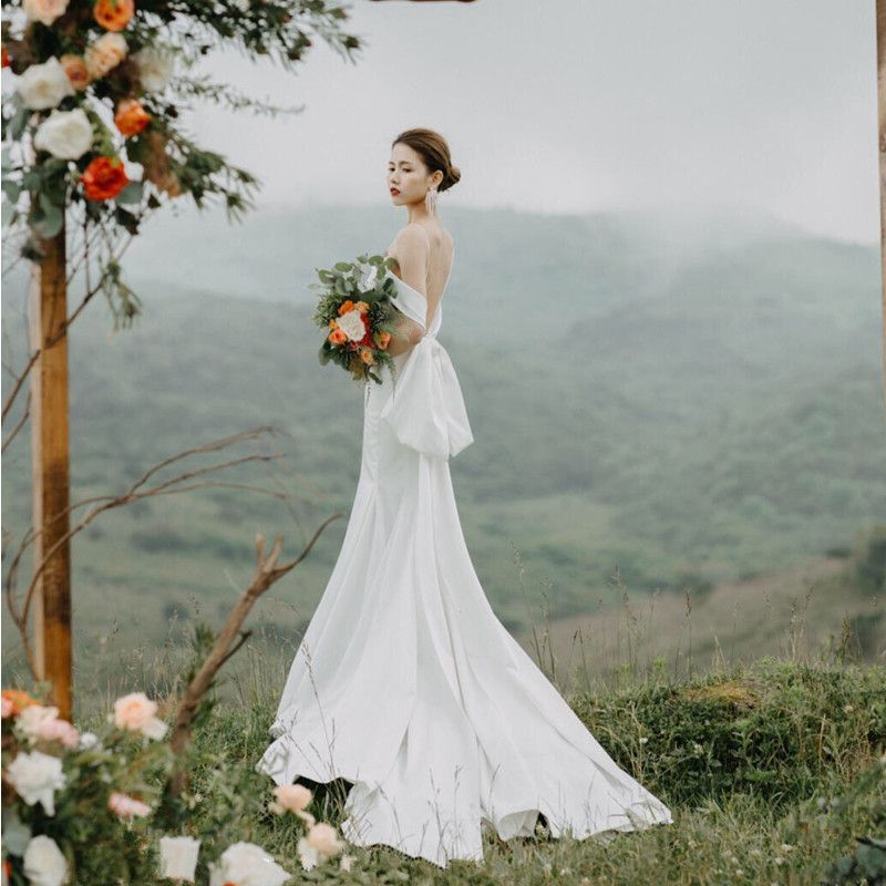 Wedding Cold-Shoulder Gown Sheath