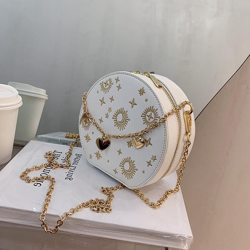 Chain Crossbody Bag Embroidered