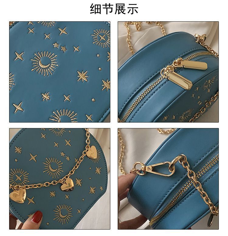 Chain Crossbody Bag Embroidered