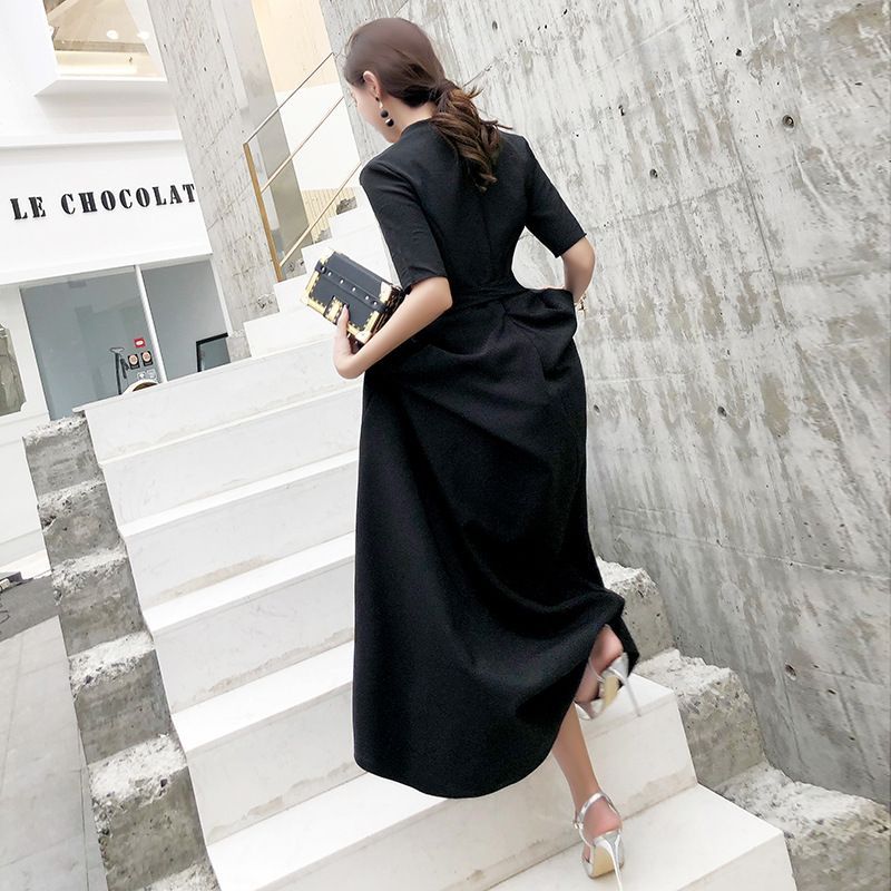 Evening Designs) Gown (Various A-Line Tie-Front Short-Sleeve