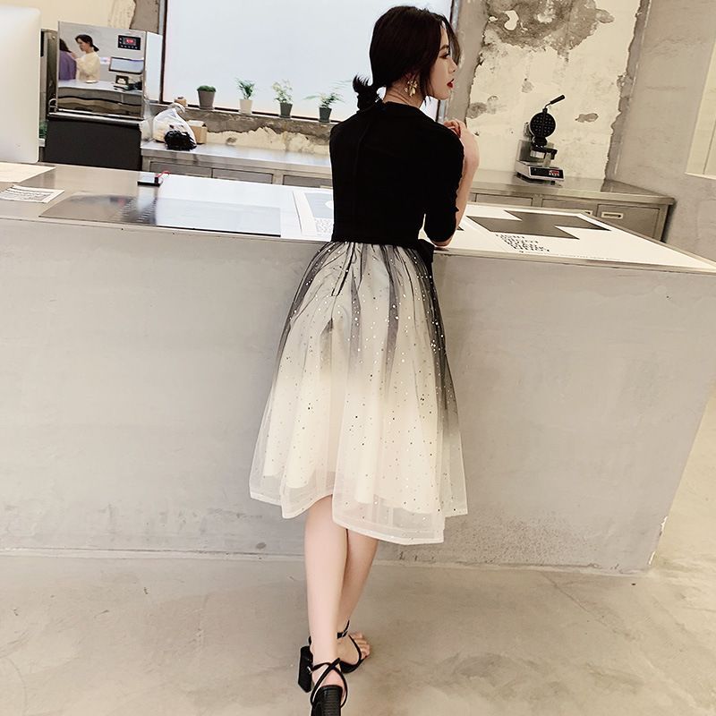 Elbow-Sleeve A-Line Sequined Gown (Various Evening Designs)