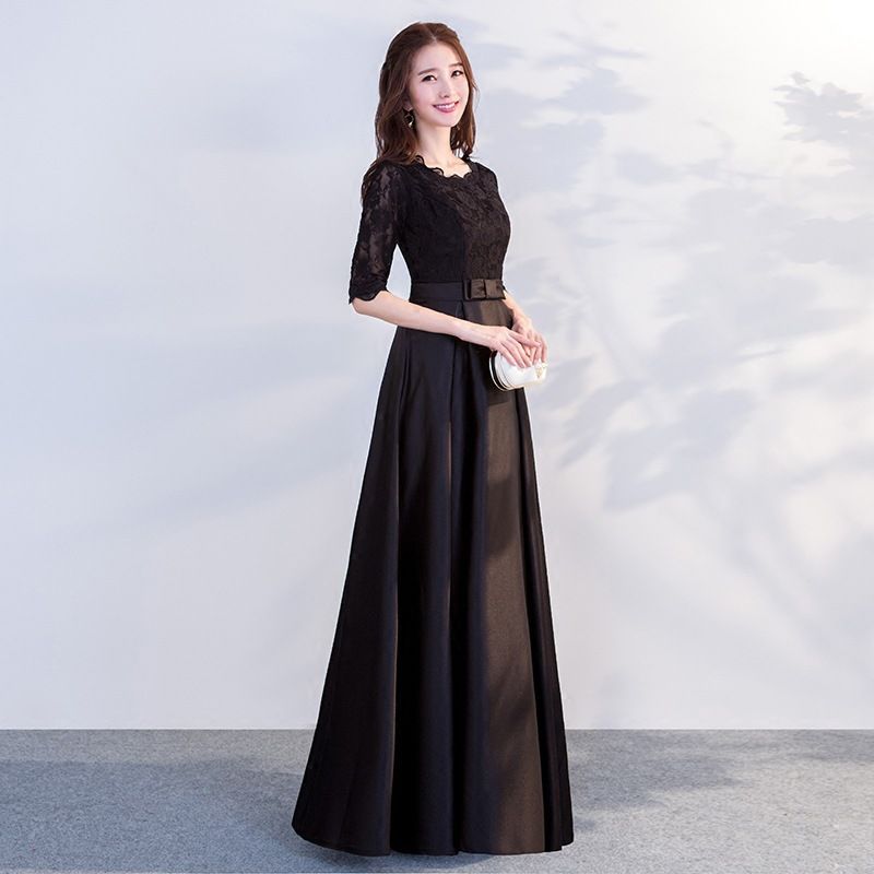 Gown Evening (Various A-Line Short-Sleeve Designs)