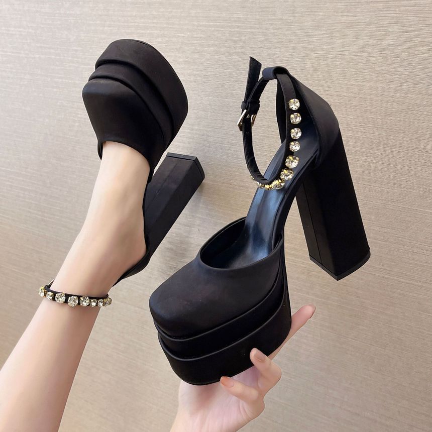 Platform Sandals Chunky-Heel