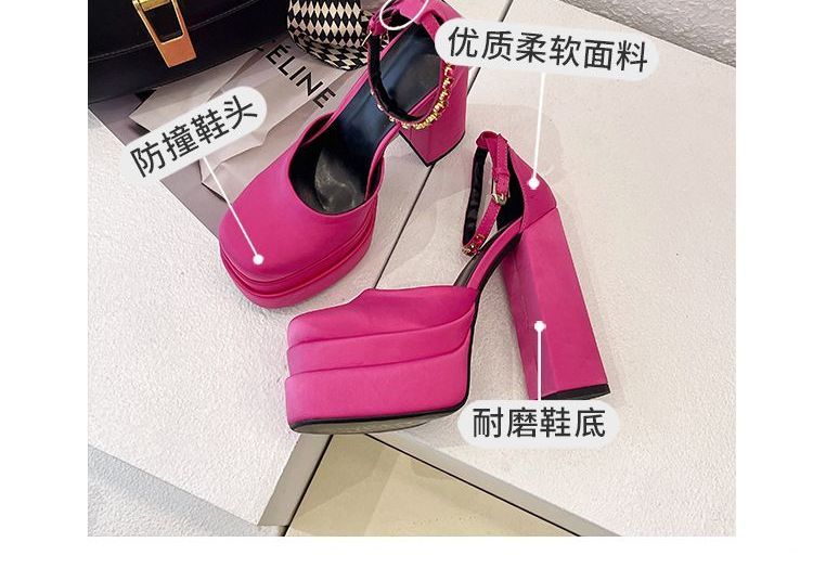 Platform Sandals Chunky-Heel