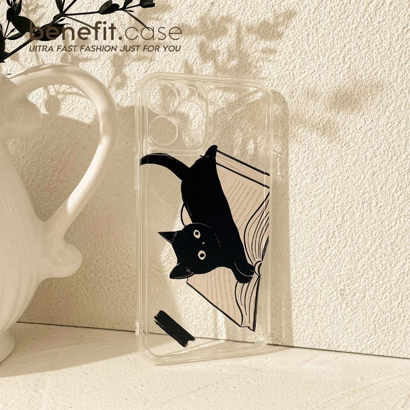 Case Phone Transparent Cat