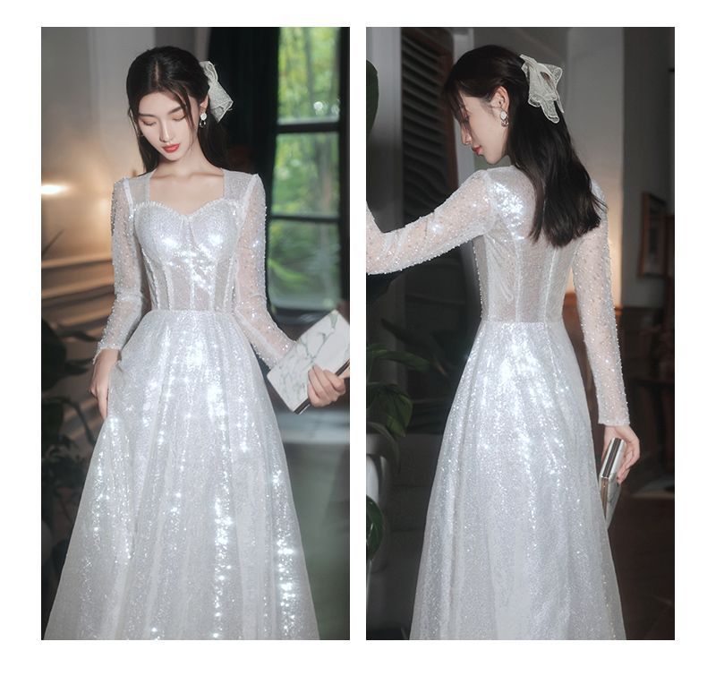 A-Line Sequin Gown Evening