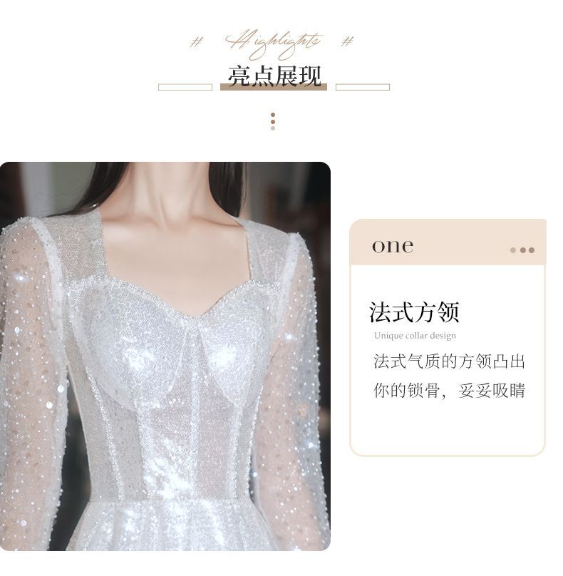 A-Line Sequin Gown Evening