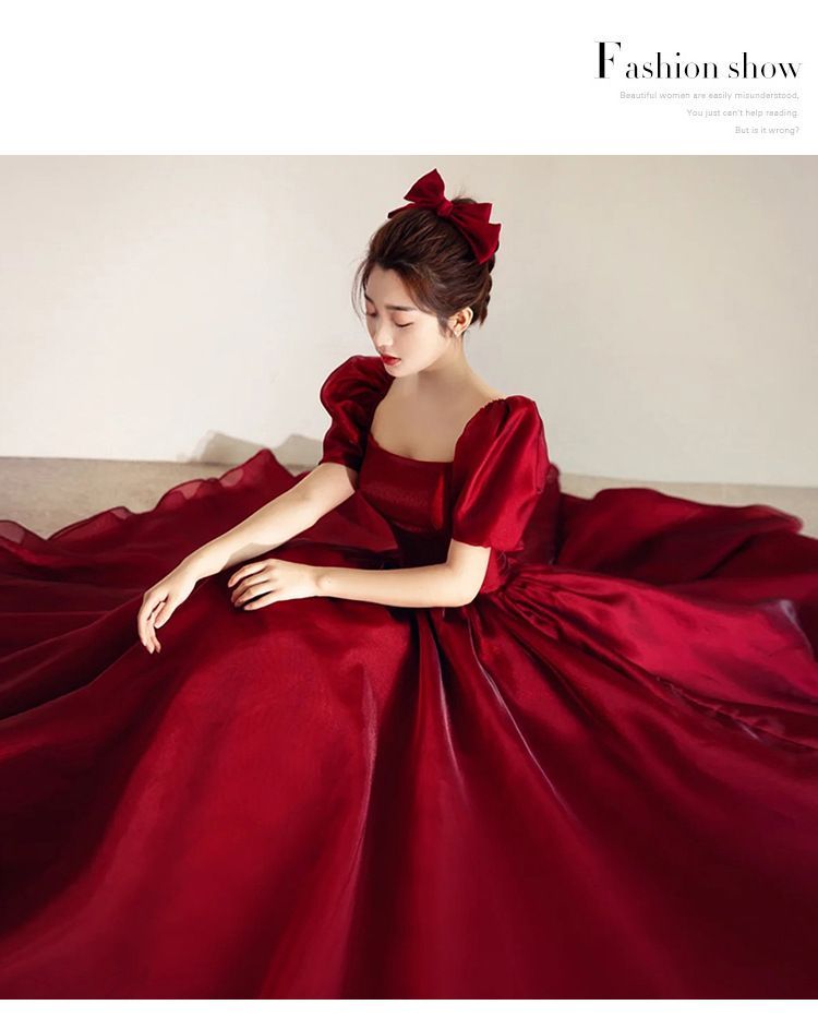 Gown Square-Neck Evening A-Line