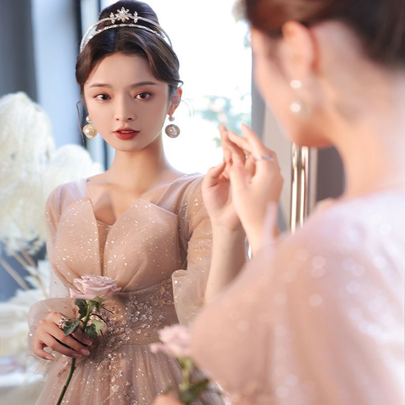 Gown Glitter A-Line Evening