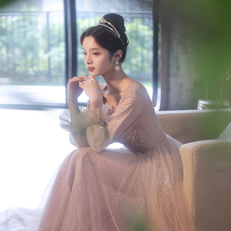 Gown Glitter A-Line Evening