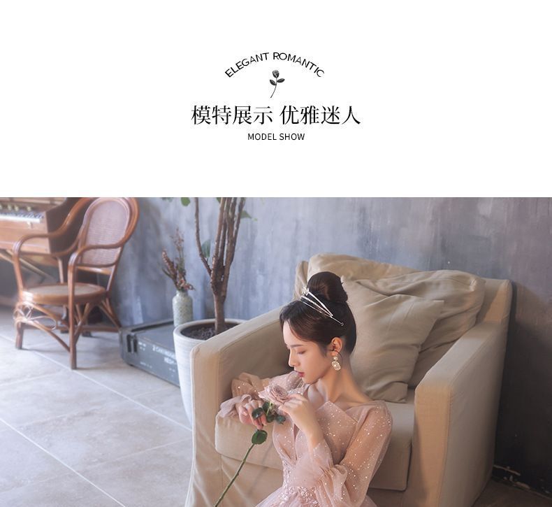 Gown Glitter A-Line Evening