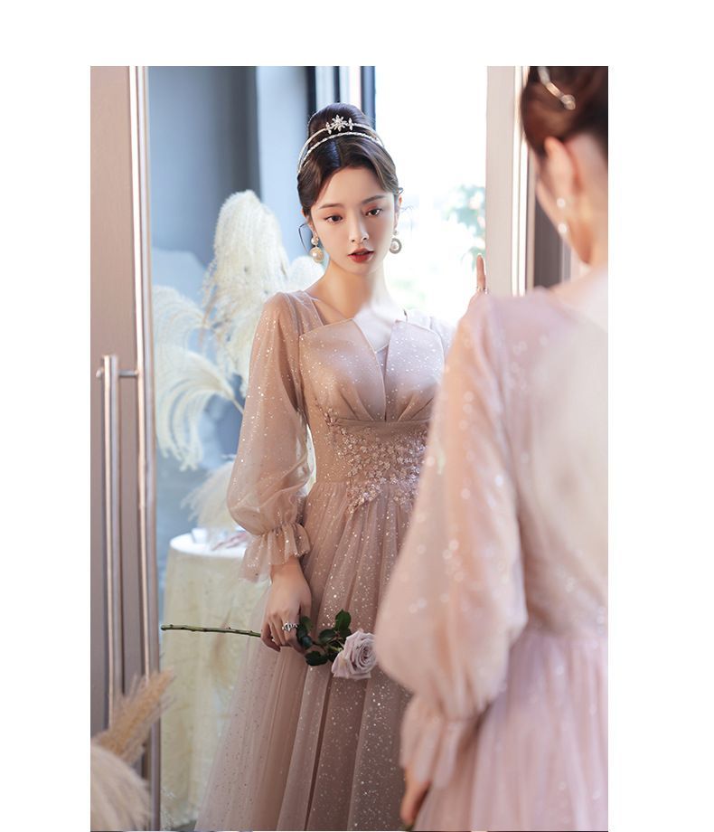 Gown Glitter A-Line Evening