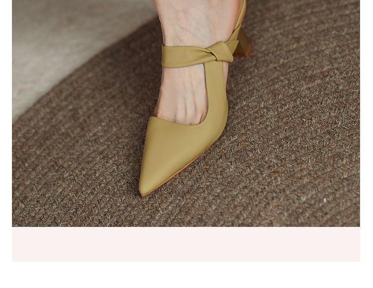 Chunky-Heel Mules Pointy-Toe