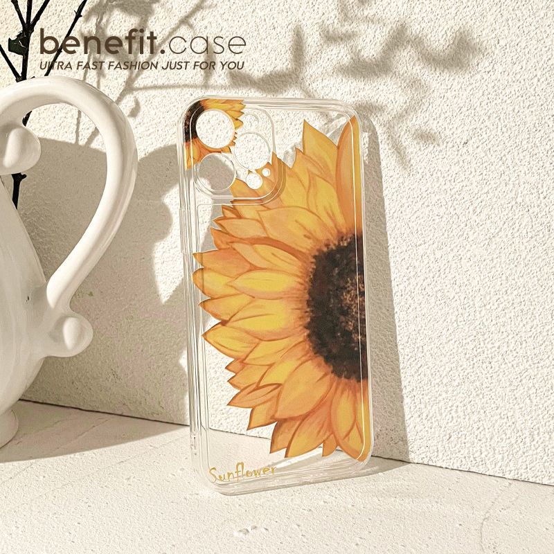 Phone Sunflower Case Transparent