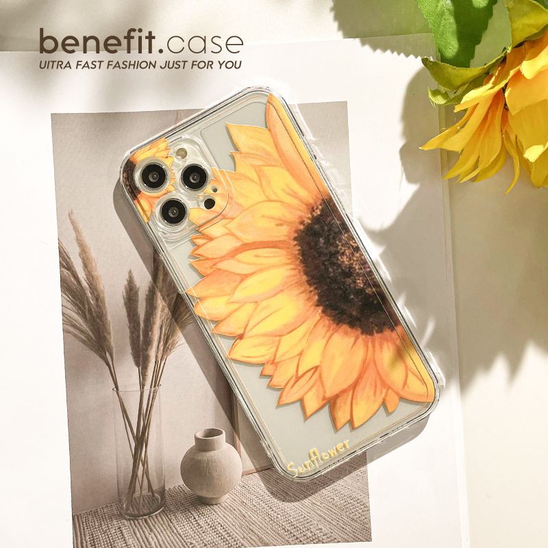Phone Sunflower Case Transparent