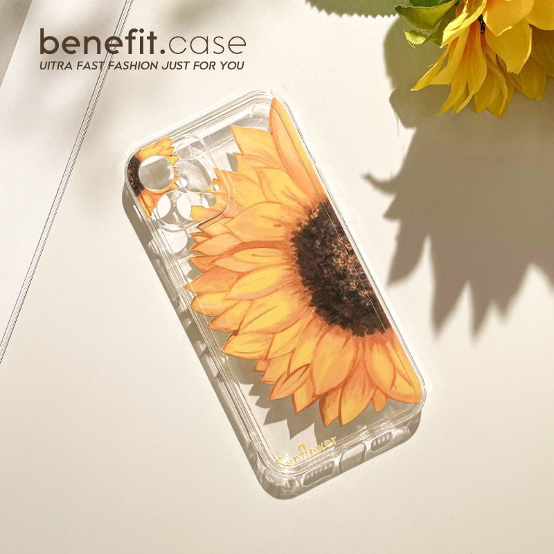 Phone Sunflower Case Transparent