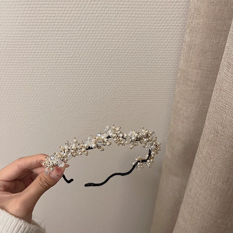 Crystal Headband Pearl Faux
