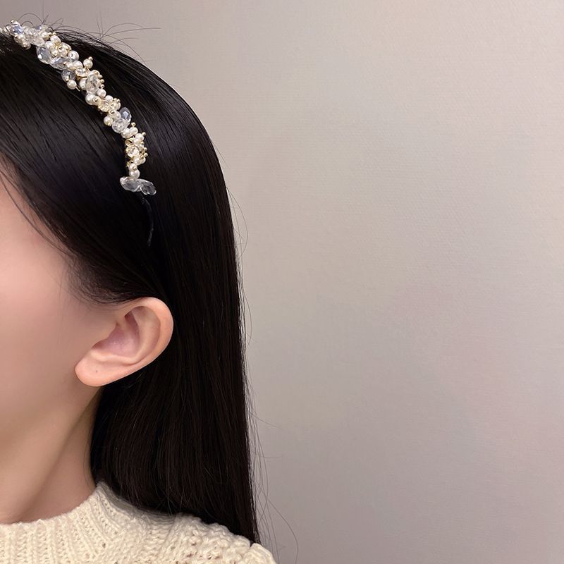 Crystal Headband Pearl Faux