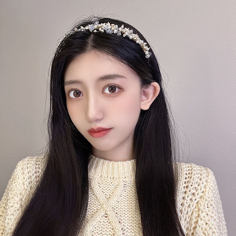 Crystal Headband Pearl Faux