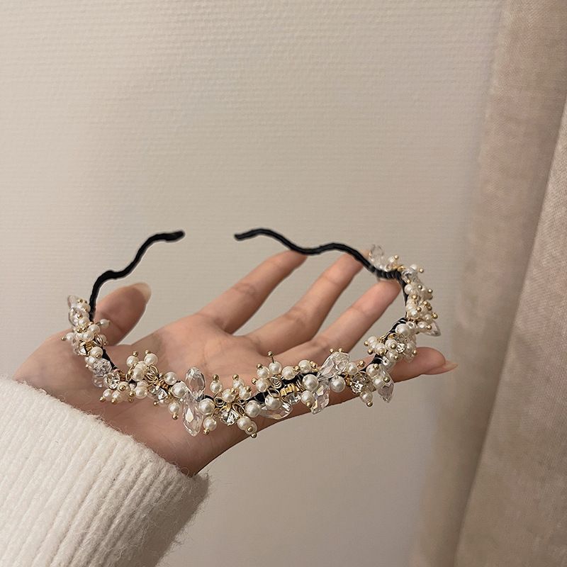 Crystal Headband Pearl Faux