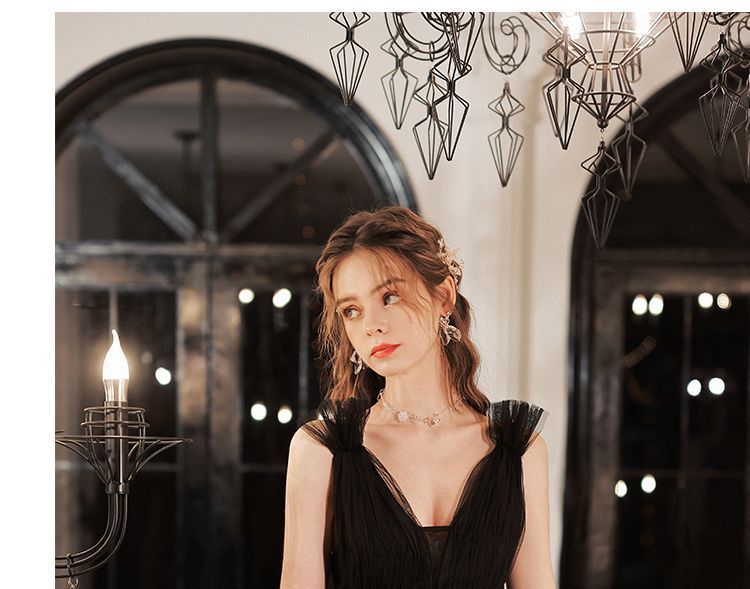 Gown Sleeveless Mesh Evening