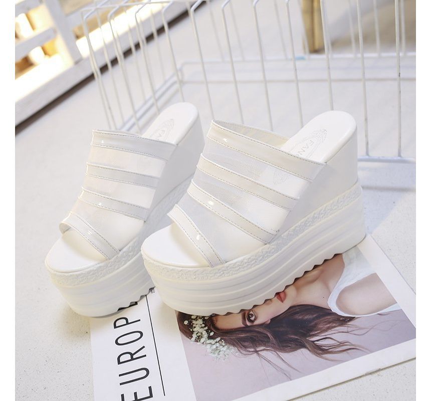 Platform Sandals Slide Wedge