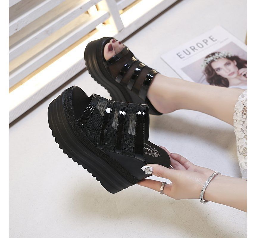 Platform Sandals Slide Wedge