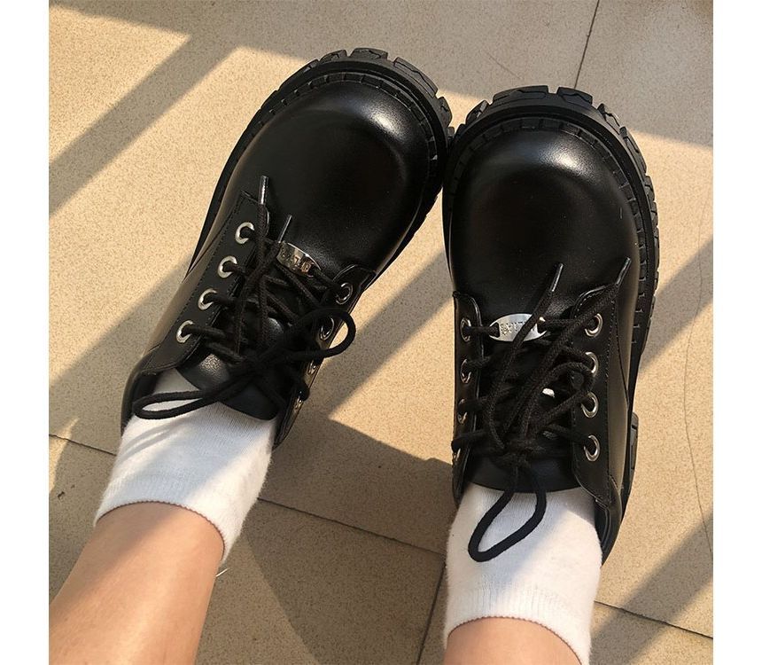 Lace-Up Shoes Platform