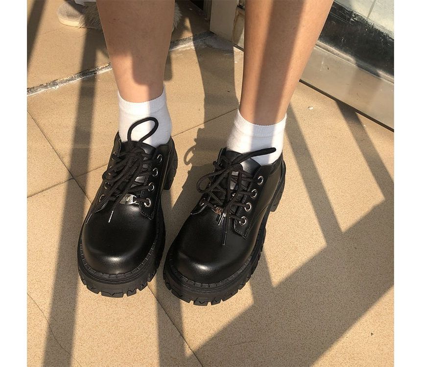 Lace-Up Shoes Platform