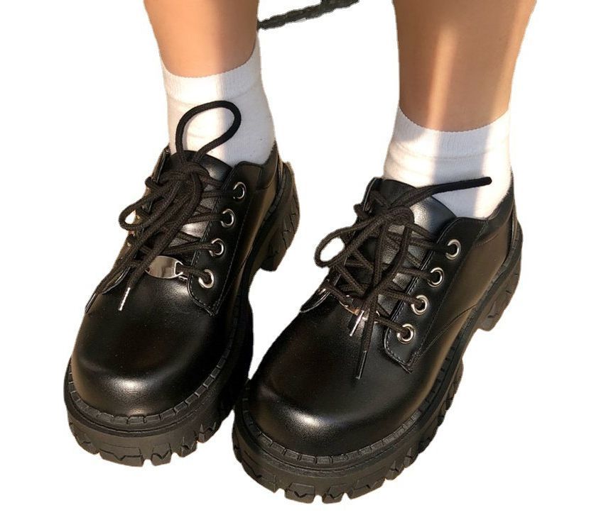 Lace-Up Shoes Platform