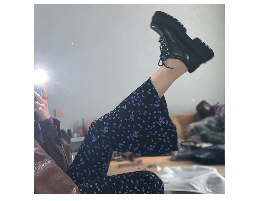 Lace-Up Shoes Platform