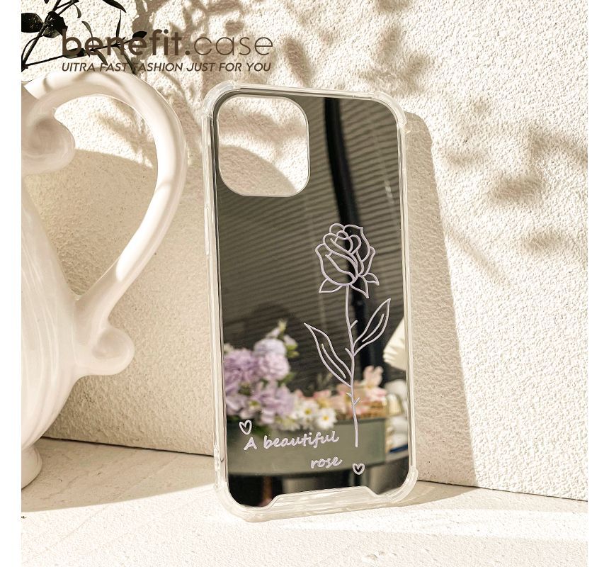 Case Phone Flower Mirrored