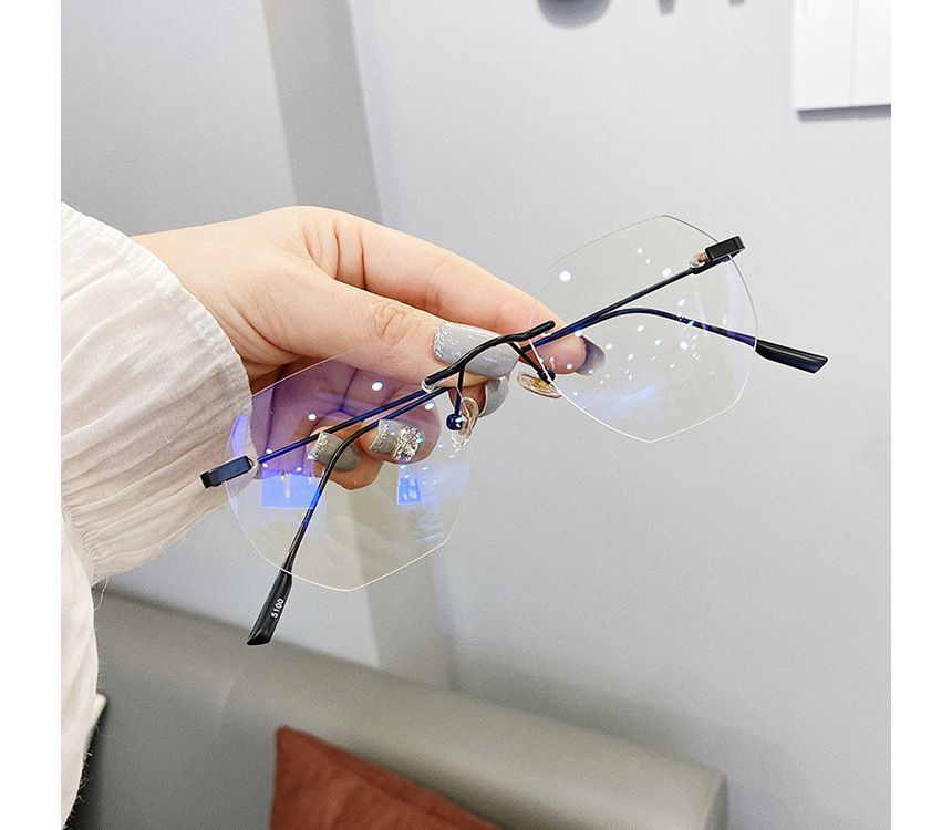 Blue Rimless Light Glasses Filtering