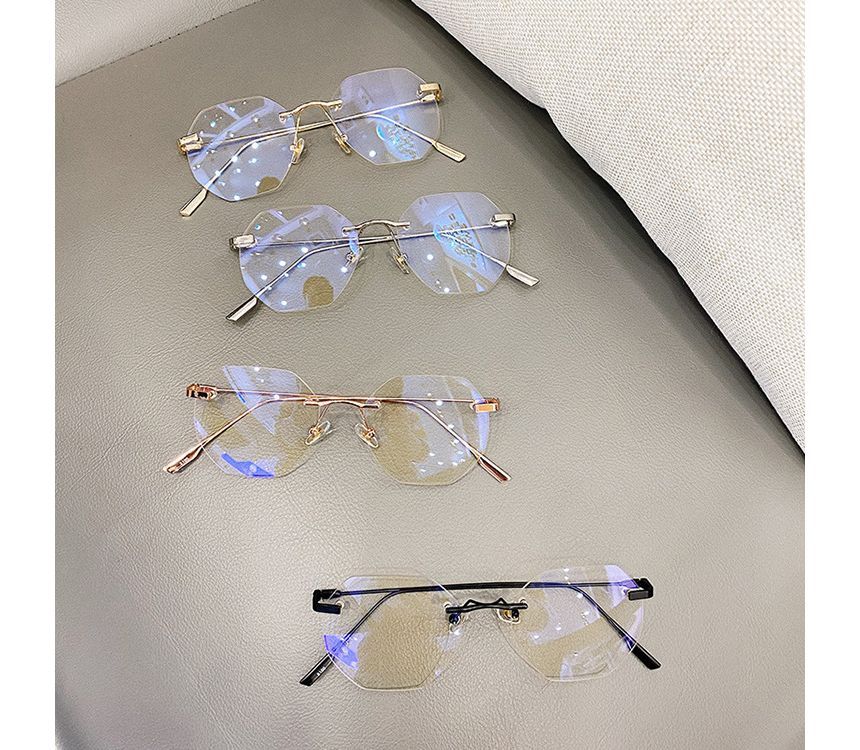 Blue Rimless Light Glasses Filtering