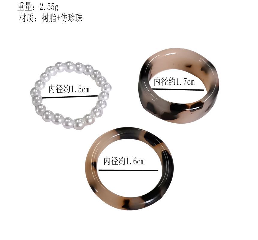 Resin Pearl 3: Ring Faux Set + Of