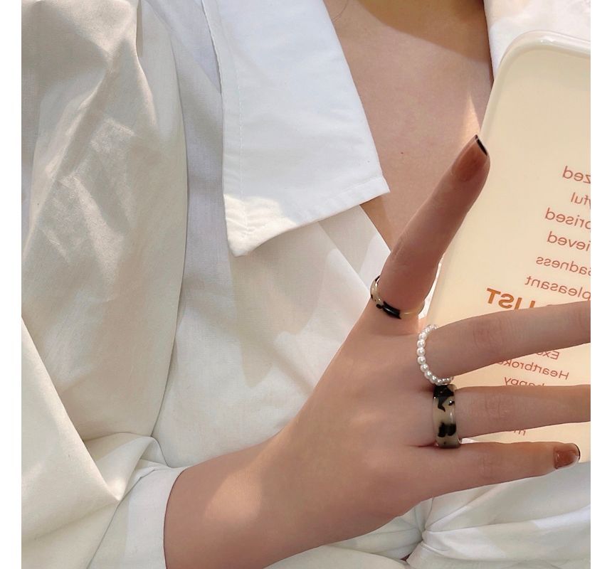 Resin Pearl 3: Ring Faux Set + Of
