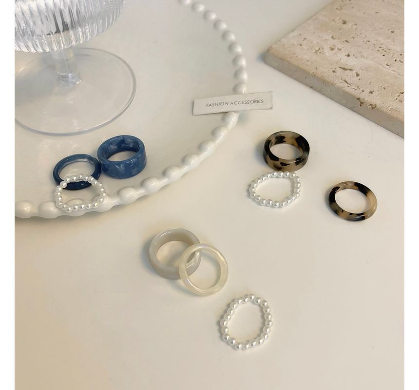 Resin Pearl 3: Ring Faux Set + Of