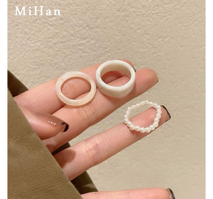 Resin Pearl 3: Ring Faux Set + Of