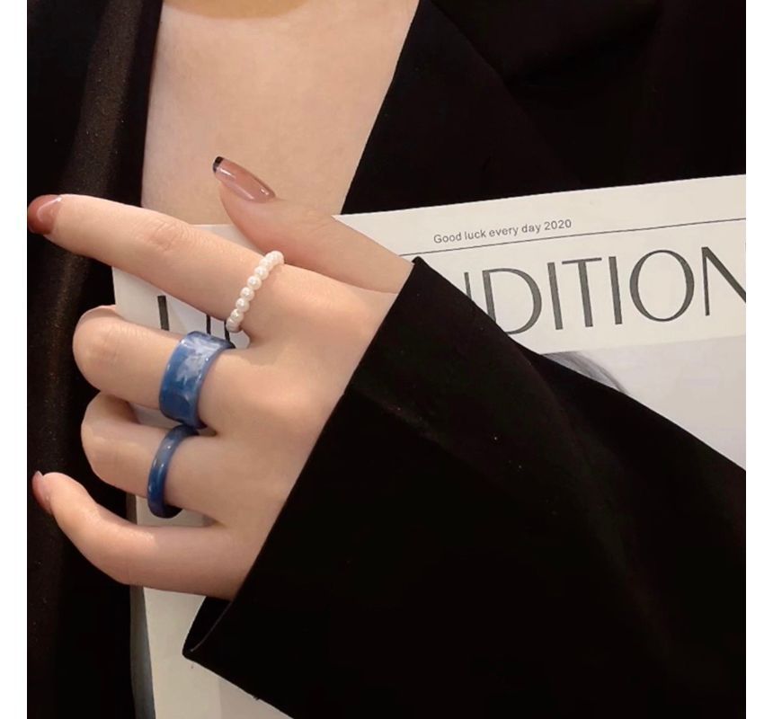 Resin Pearl 3: Ring Faux Set + Of