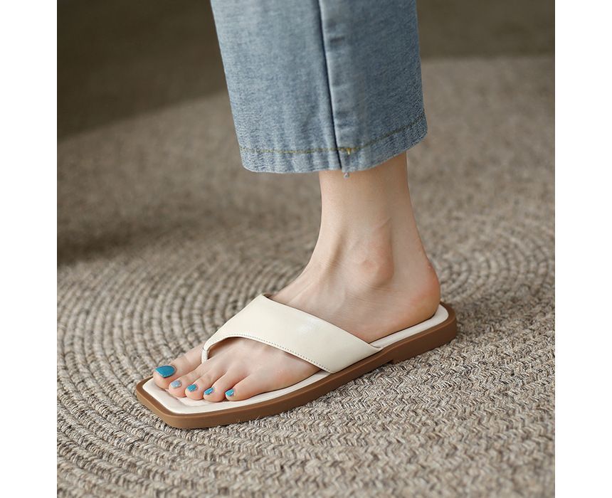Square-Toe Flip-Flops