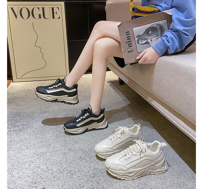 Sneakers Two-Tone Athletic Platform