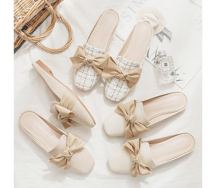 Twisted Loafer Flat Mules