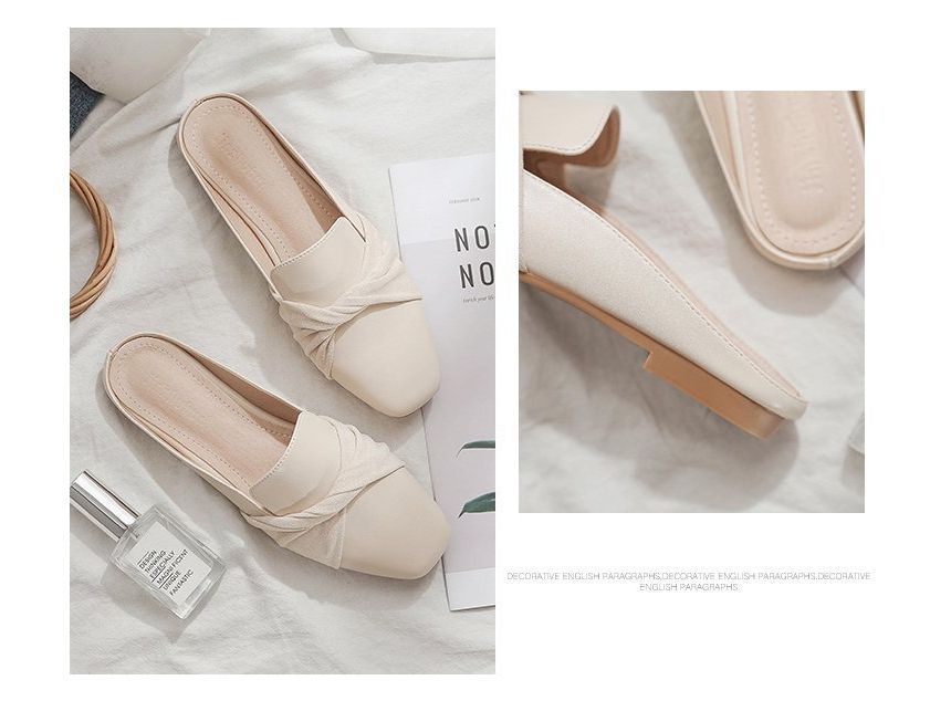 Twisted Loafer Flat Mules