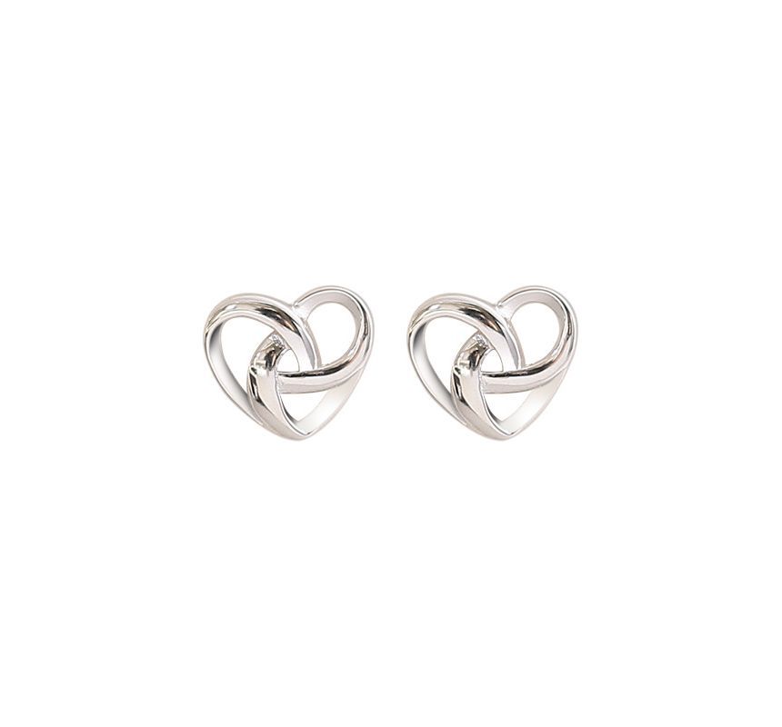 Silver Earring Sterling Heart Stud