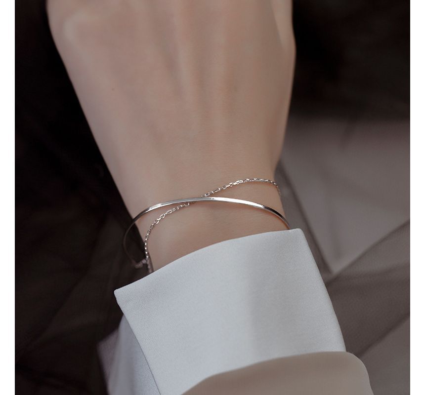 Silver Layered Sterling Bracelet
